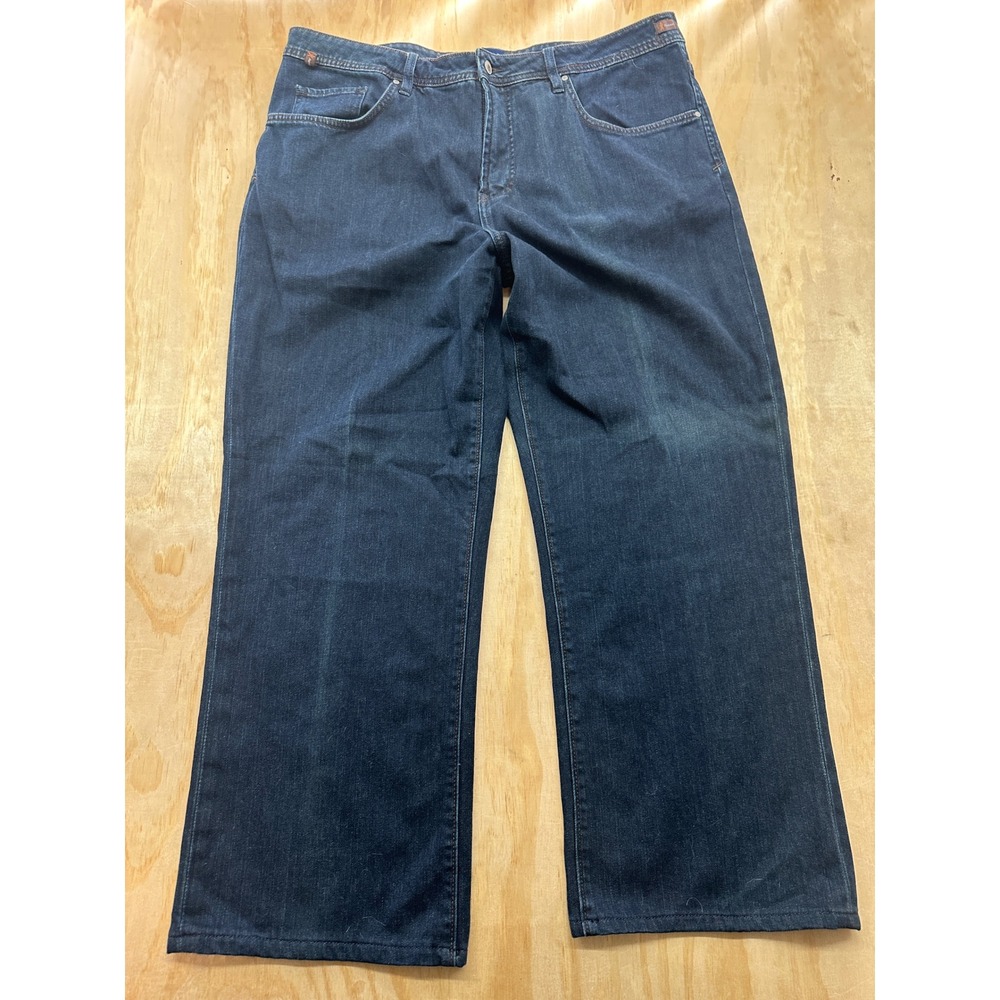WORN brand Mens‎ Straight Leg Jeans Dark Wash Blue Denim 40x32 MB6009 WM134V5R